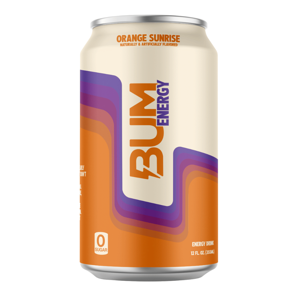 BUM Energy UK - Orange Sunrise Flavour - 355ml Energy Drink Cans