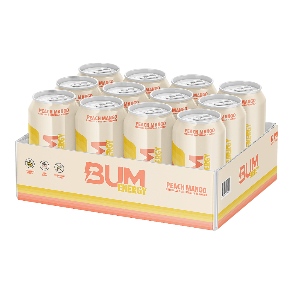 BUM Energy Drinks - Peach Mango Flavour - 12x355ml