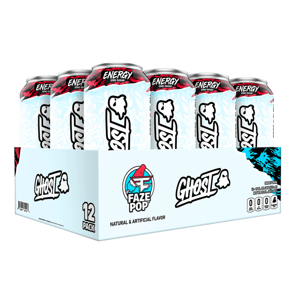Faze Pop Ghost x FaZe Energy Drinks - 12 Packs - Ice Pop flavour