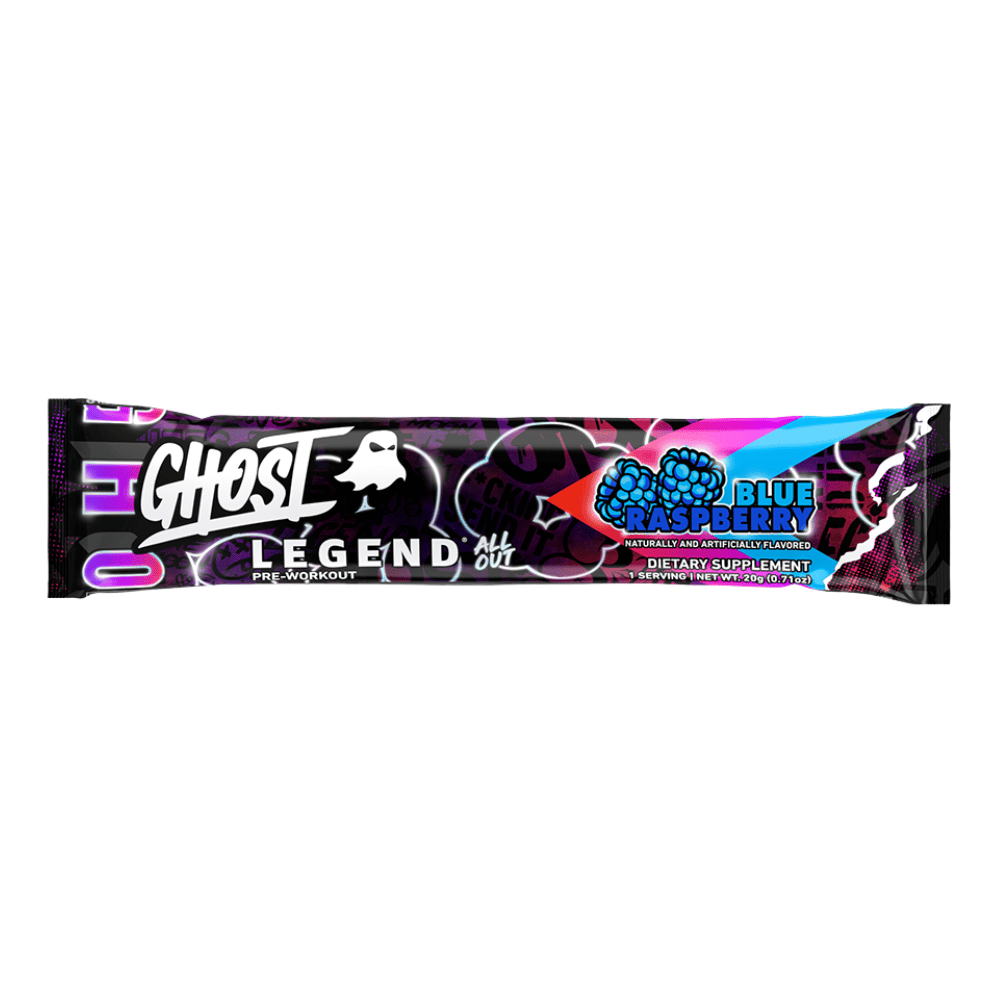 Ghost All-Out Legend Pre-Workout - Blue Raspberry Flavour Sachets UK