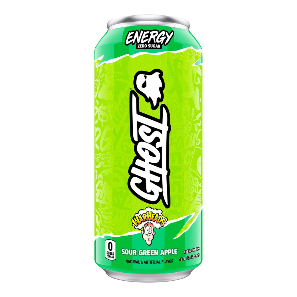Ghost Green Apple Warheads Energy Drinks - 473ml Cans