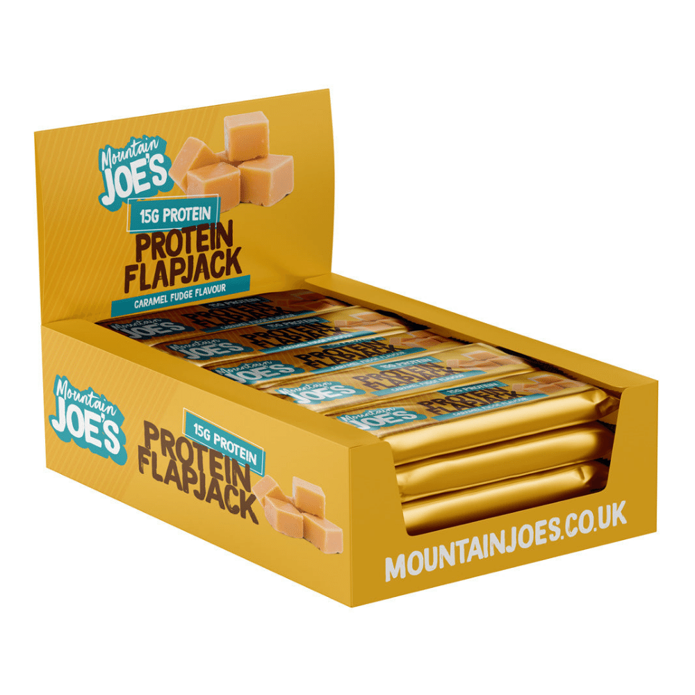Mountain Joe's Caramel Fudge Flavour Protein Flapjacks - Boxes of 16x60g