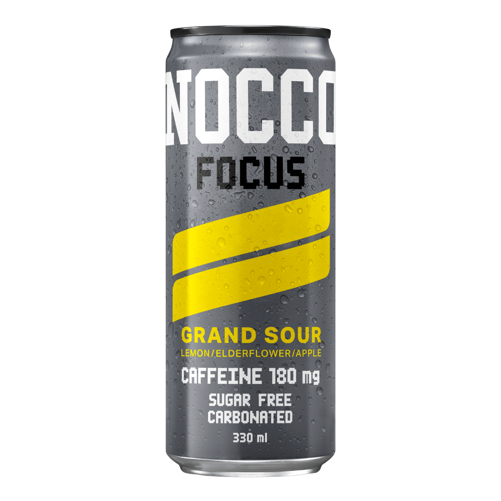 NOCCO Grand Sour Focus Energy Drink (Lemon, Elderflower and Apple Flavour) 330ml Can