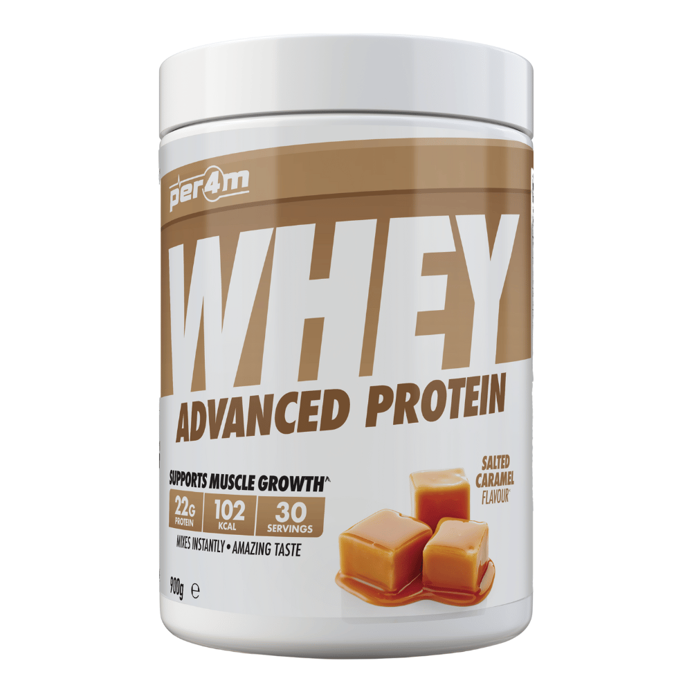 PER4M 900g Whey Protein Powder - Salted Caramel Flavour - 30 Servings