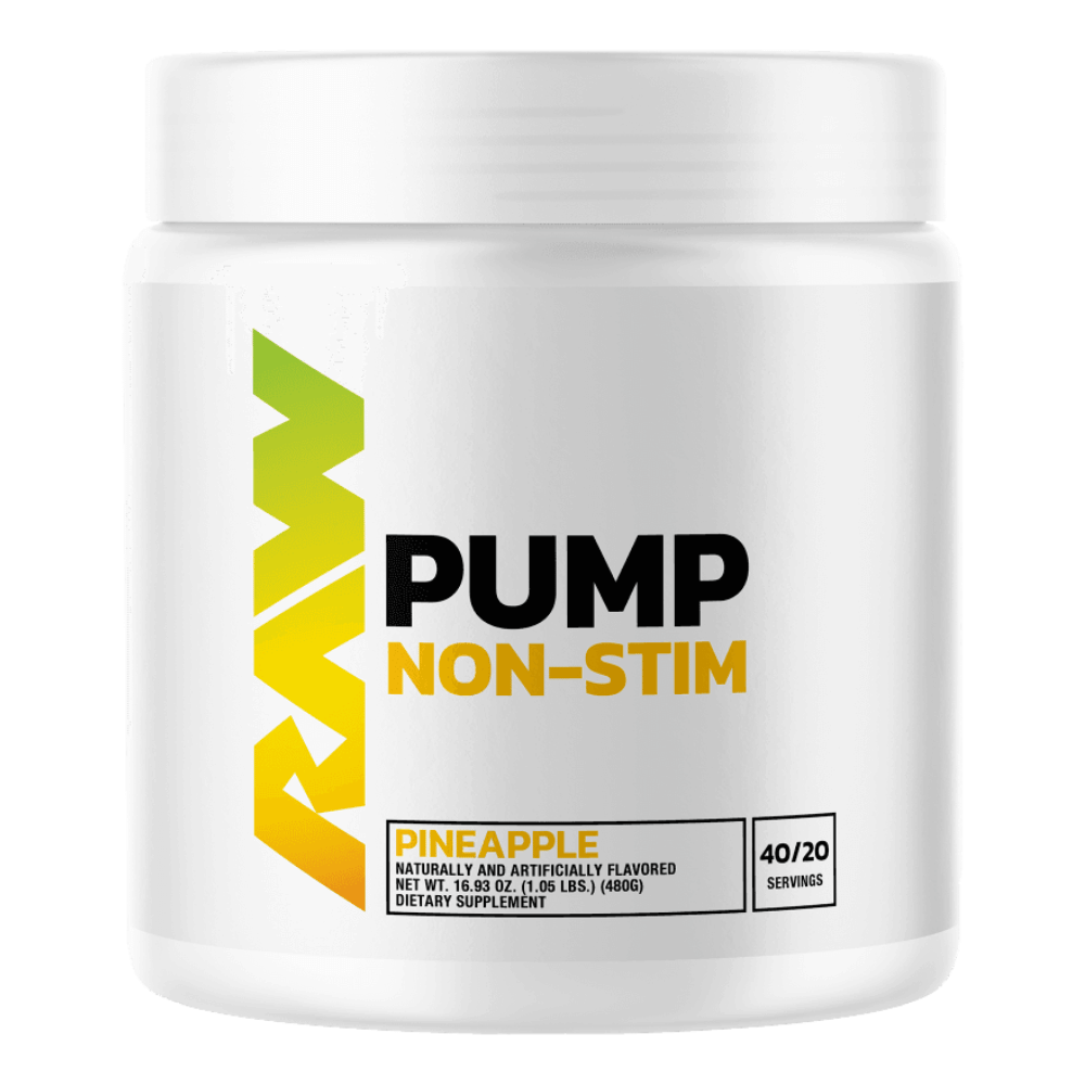 RAW Nutrition Pineapple Pump Non-Stim Pre-Workout Supplement - 40 Serving Tubs UK