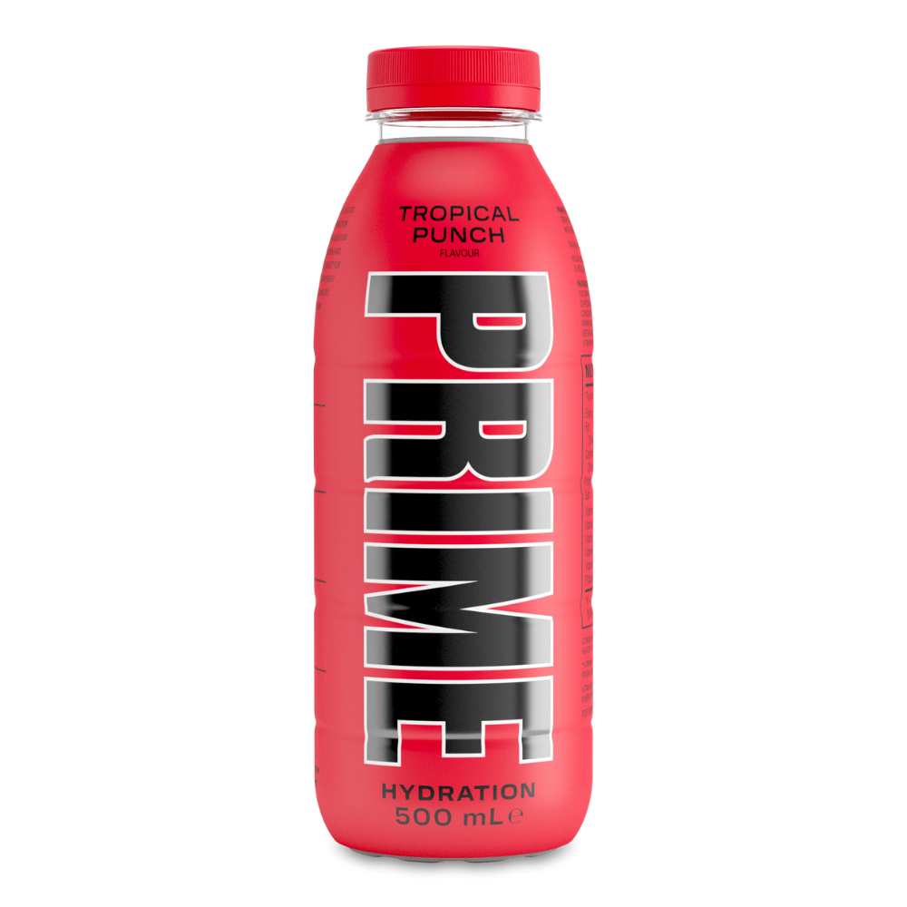 Prime Hydration Bottle - Tropical Punch Flavour - by KSI and Logan Paul - 500ml Bottle
