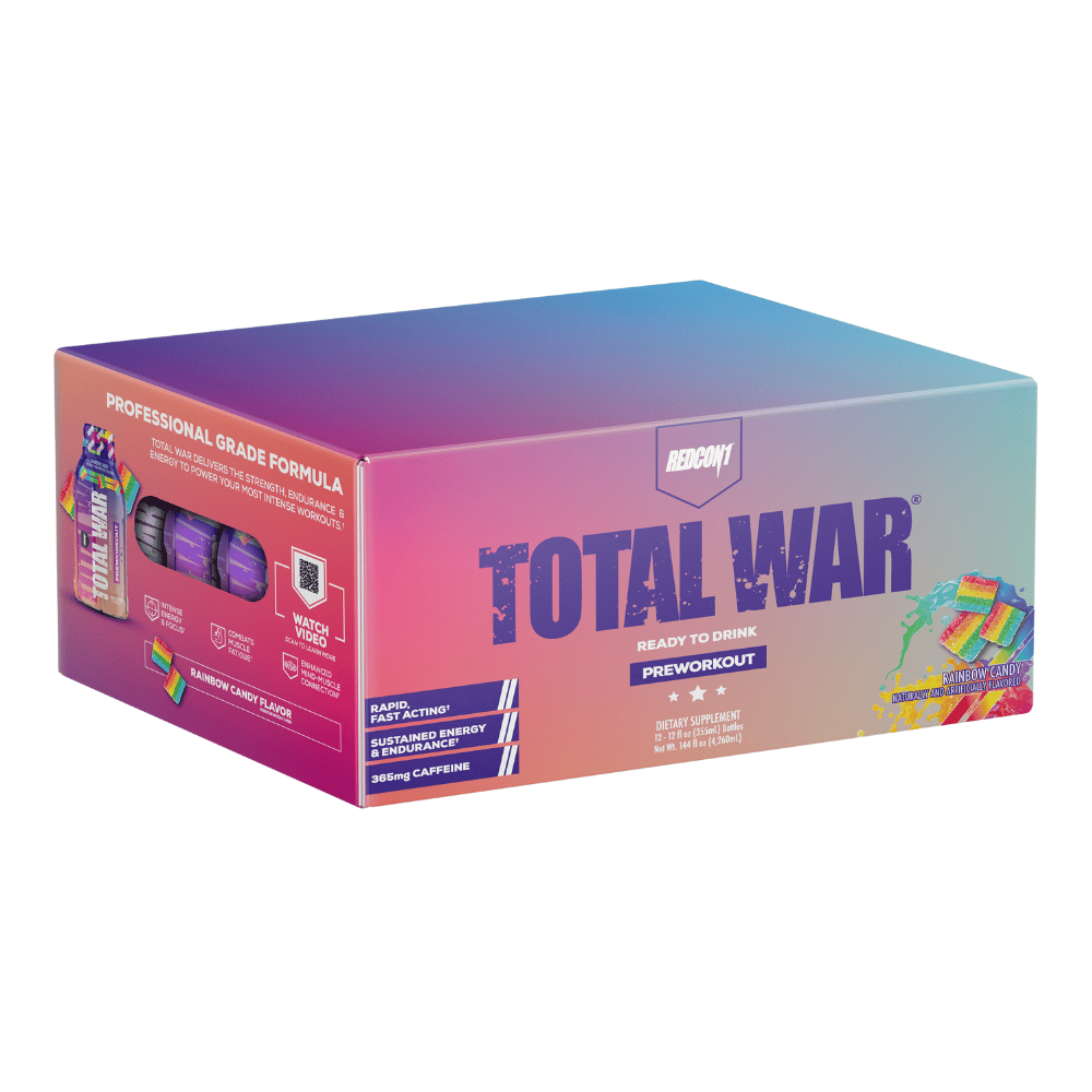 Rainbow Candy Total War RTD Pre-Workout Drinks - 12 Bottle Packs