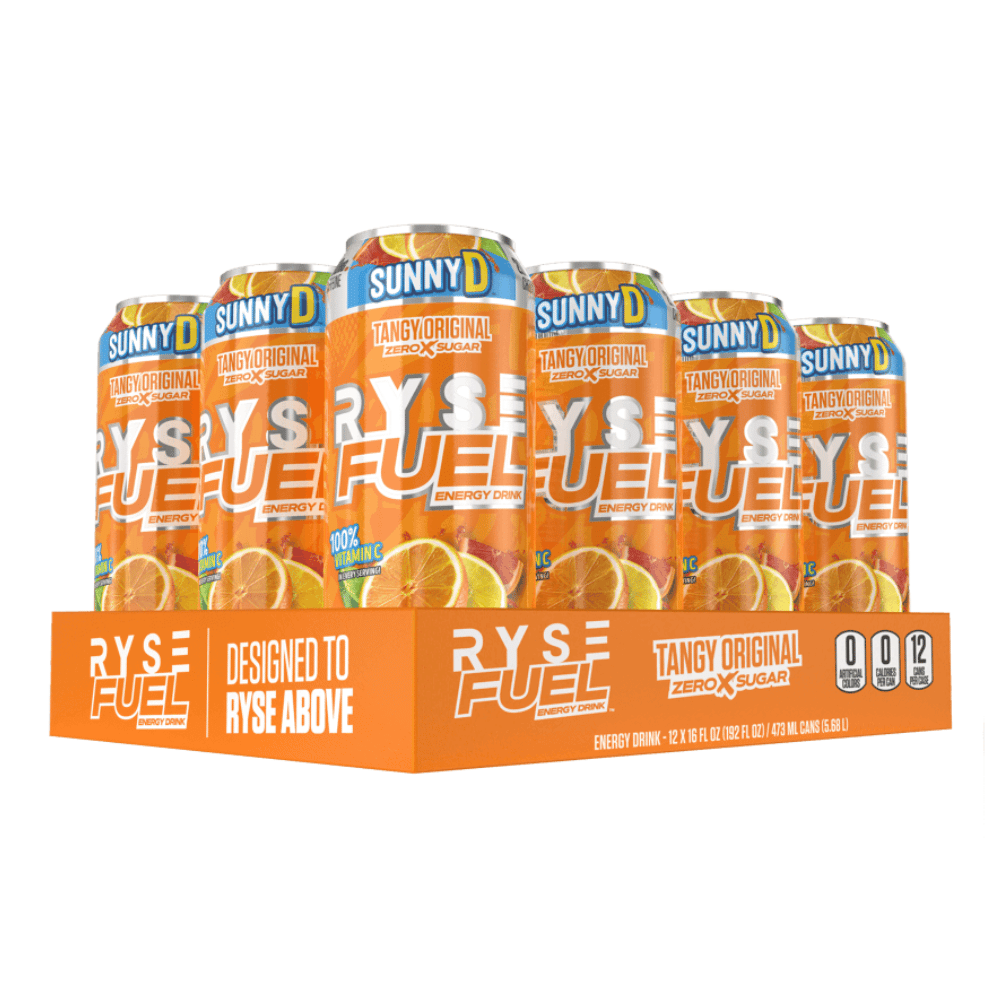 RYSE Sunny D Orange RYSE Fuel Energy Drinks - UK Protein Package - 12 Pack