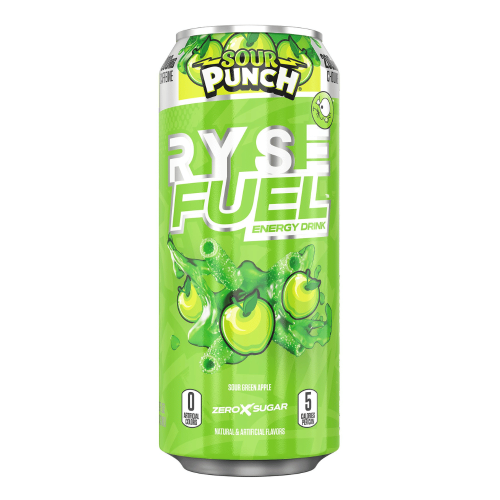 RYSE Sour Punch RYSE Fuel Green Apple Flavour - Single 473ml Cans