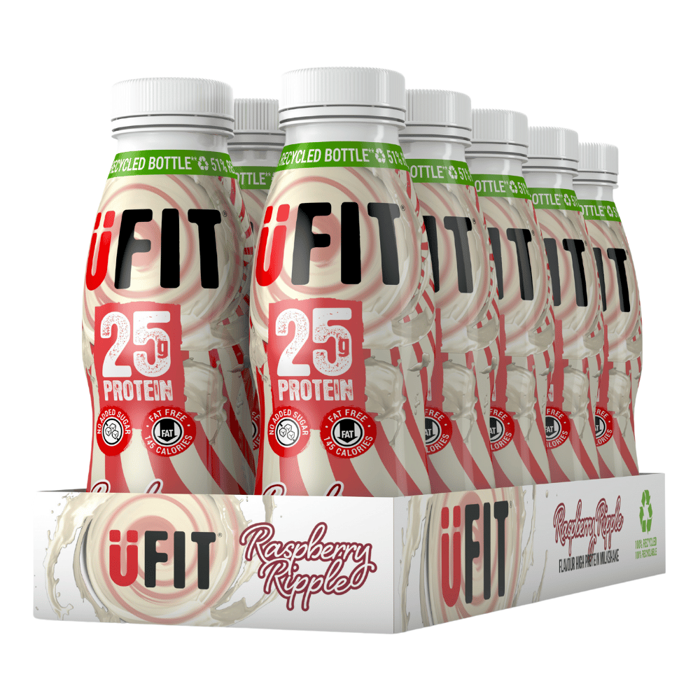 Raspberry Ripple UFIT Protein Shakes - Pack of 10x330ml