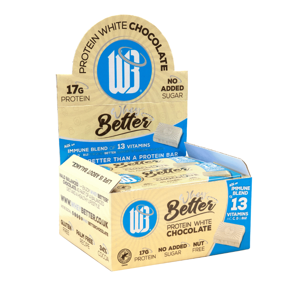 Whey Better White Chocolate Protein Bars - 12x75g Boxes