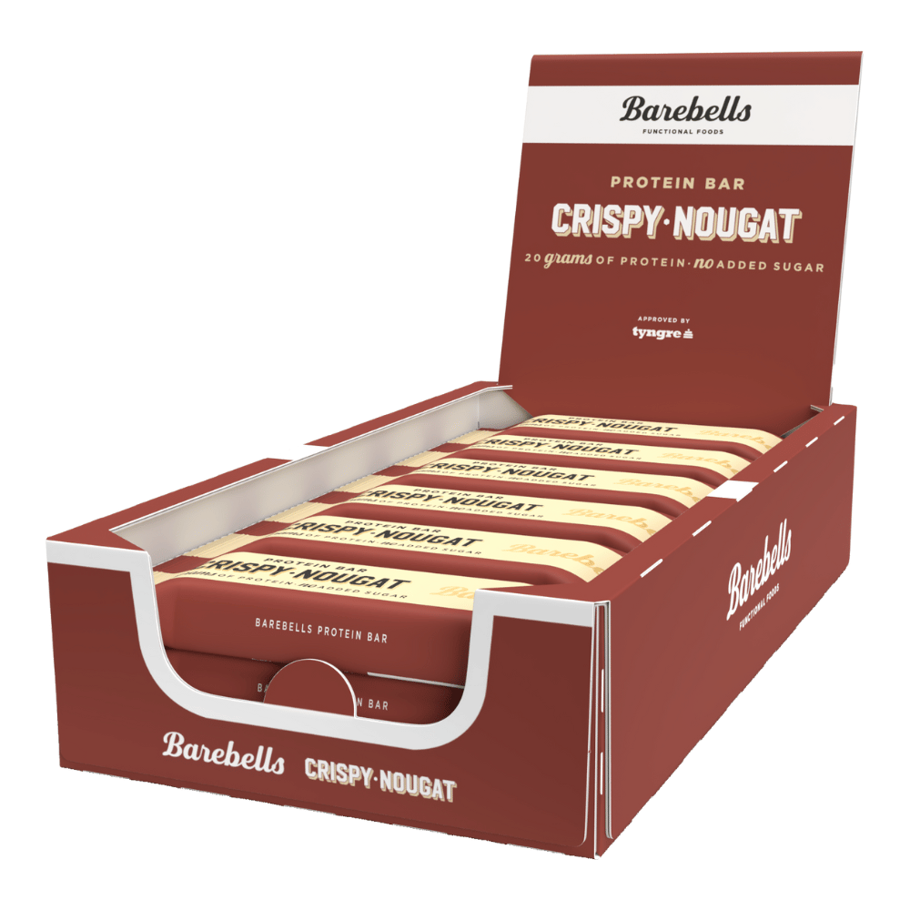 12x55g Barebells Crispy Nougat High Protein Bars With No Added Sugar - Protein Package