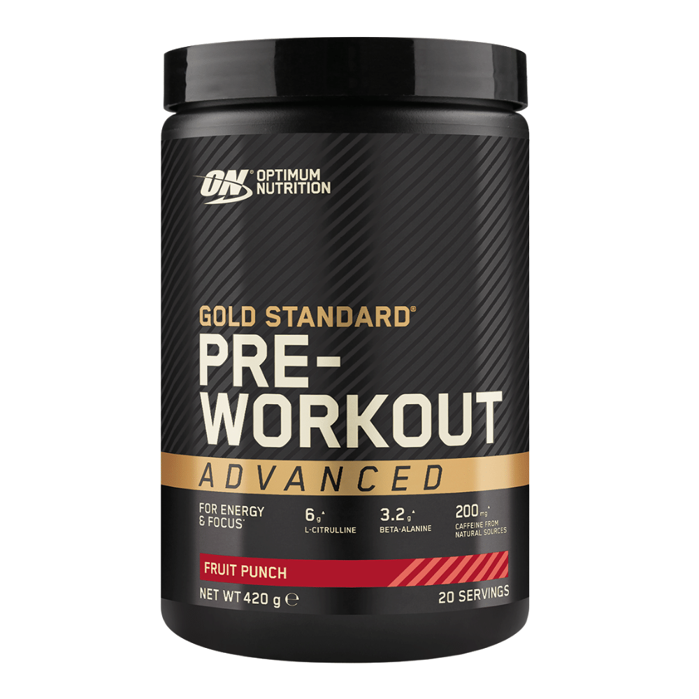 Advanced Pre-Workout by Optimum Nutrition Gold Standard - Fruit Punch Flavour - 420g / 20 Serving Tub