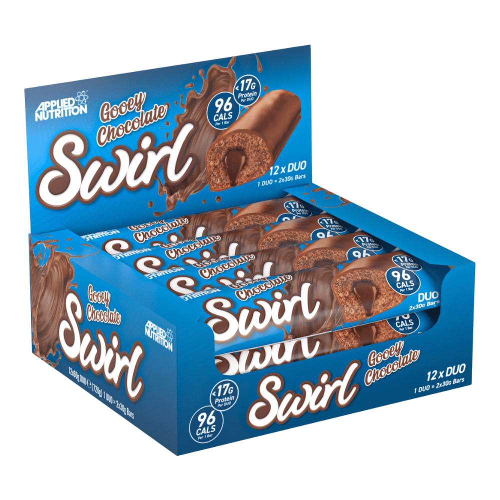 Gooey Chocolate Applied Swirl Duo Protein Bars - 12 Pack 