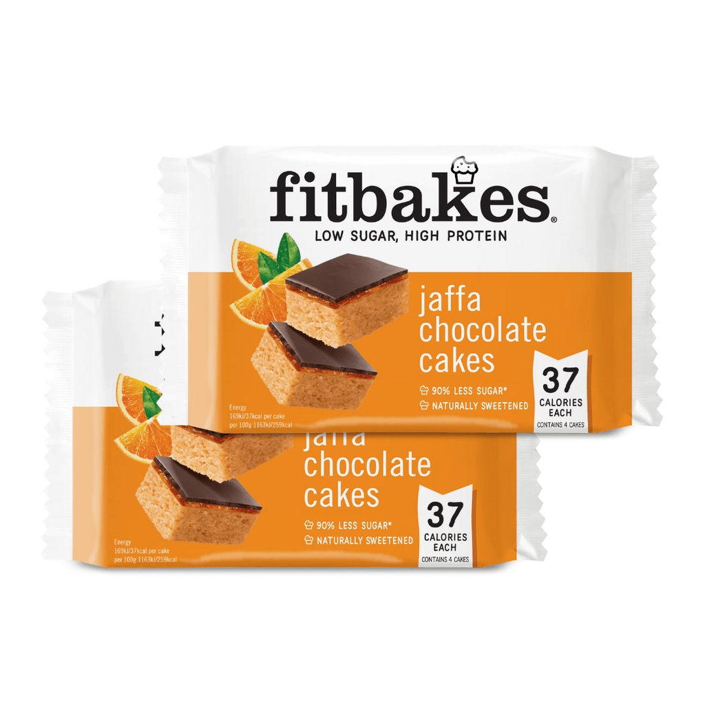 Fitbakes Chocolate Orange Jaffa Low Sugar Protein Cake Boxes (40 Cakes) - Fitbakes Protein Cake