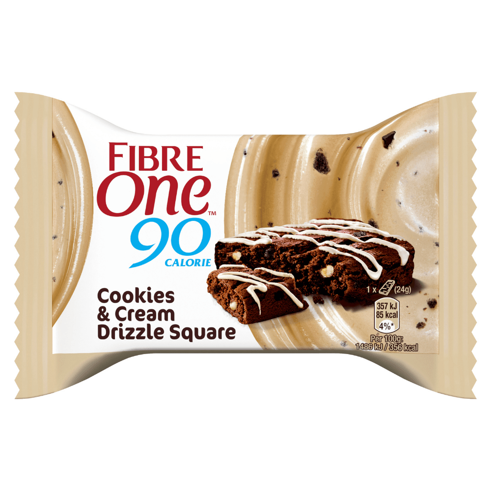 Cookies & Cream Single Square FIbre One 90 Calorie Bars UK Pick & Mix