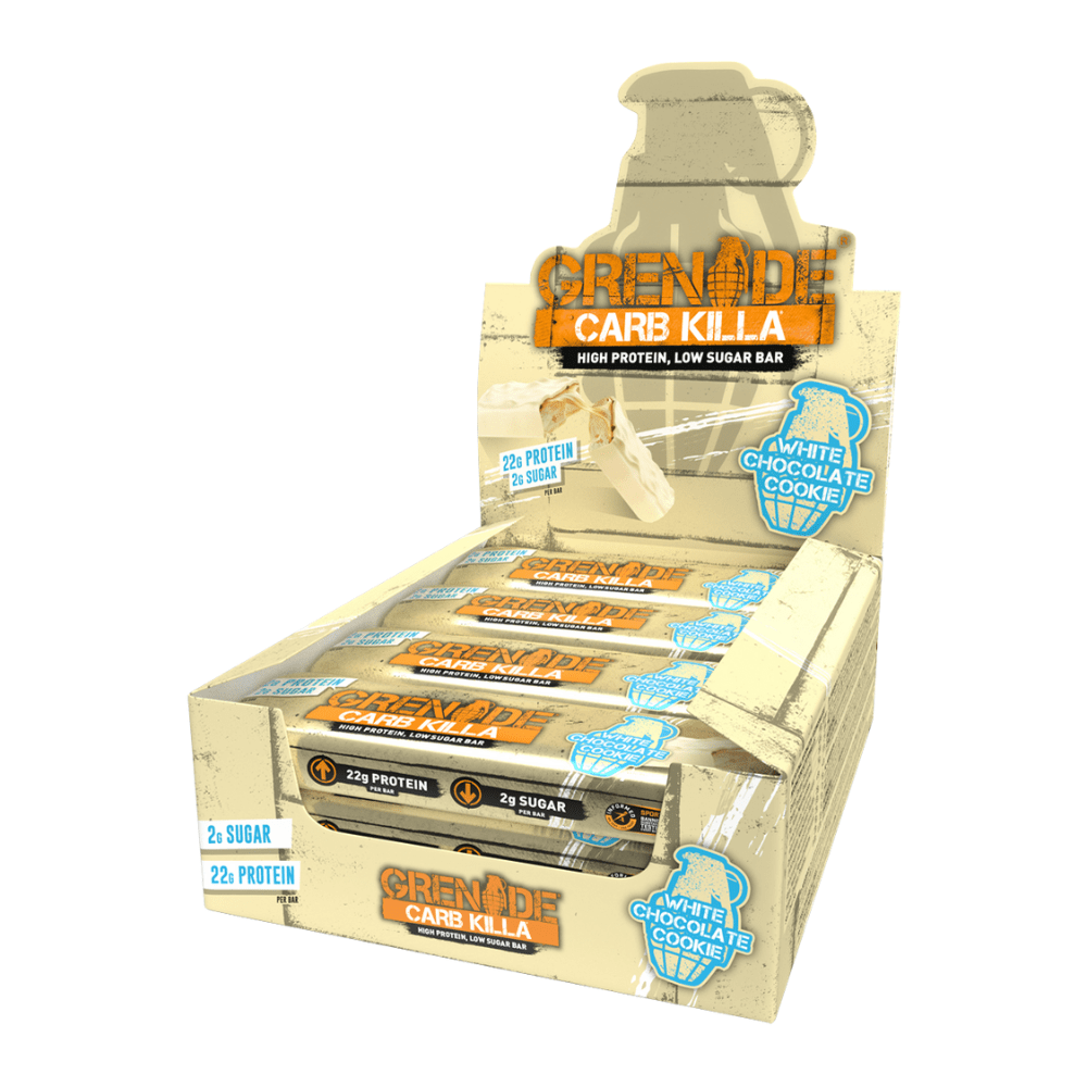 White Chocolate Cookie Flavoured Grenade Bars - Official Cheap Carb Killa Bars UK