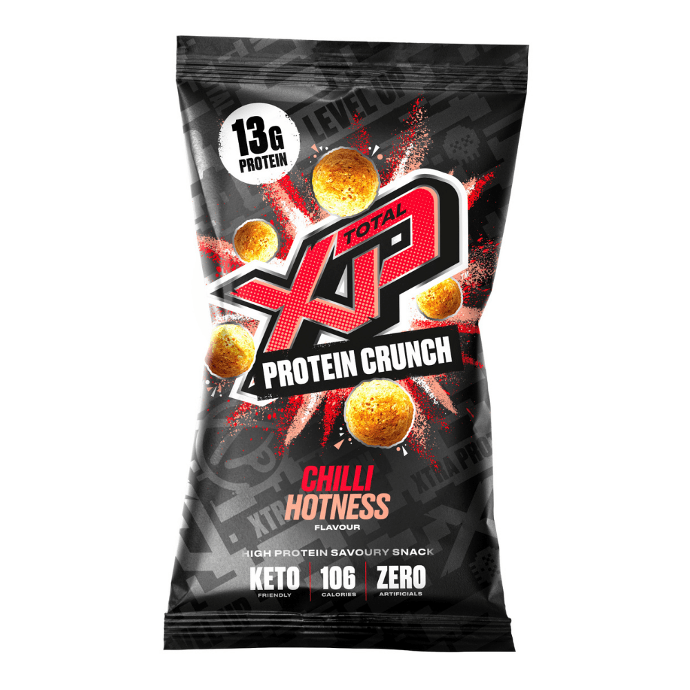 Total XP Chilli Hotness Flavoured High Protein Crunchy Crisps - 1x24g Packets UK