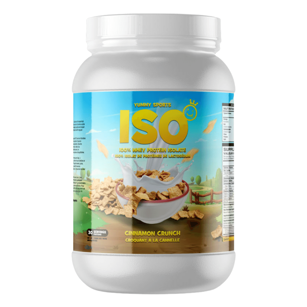 ISO Yummy Sports Cinnamon Crunch Cereal Whey Protein Powder - Protein Package UK