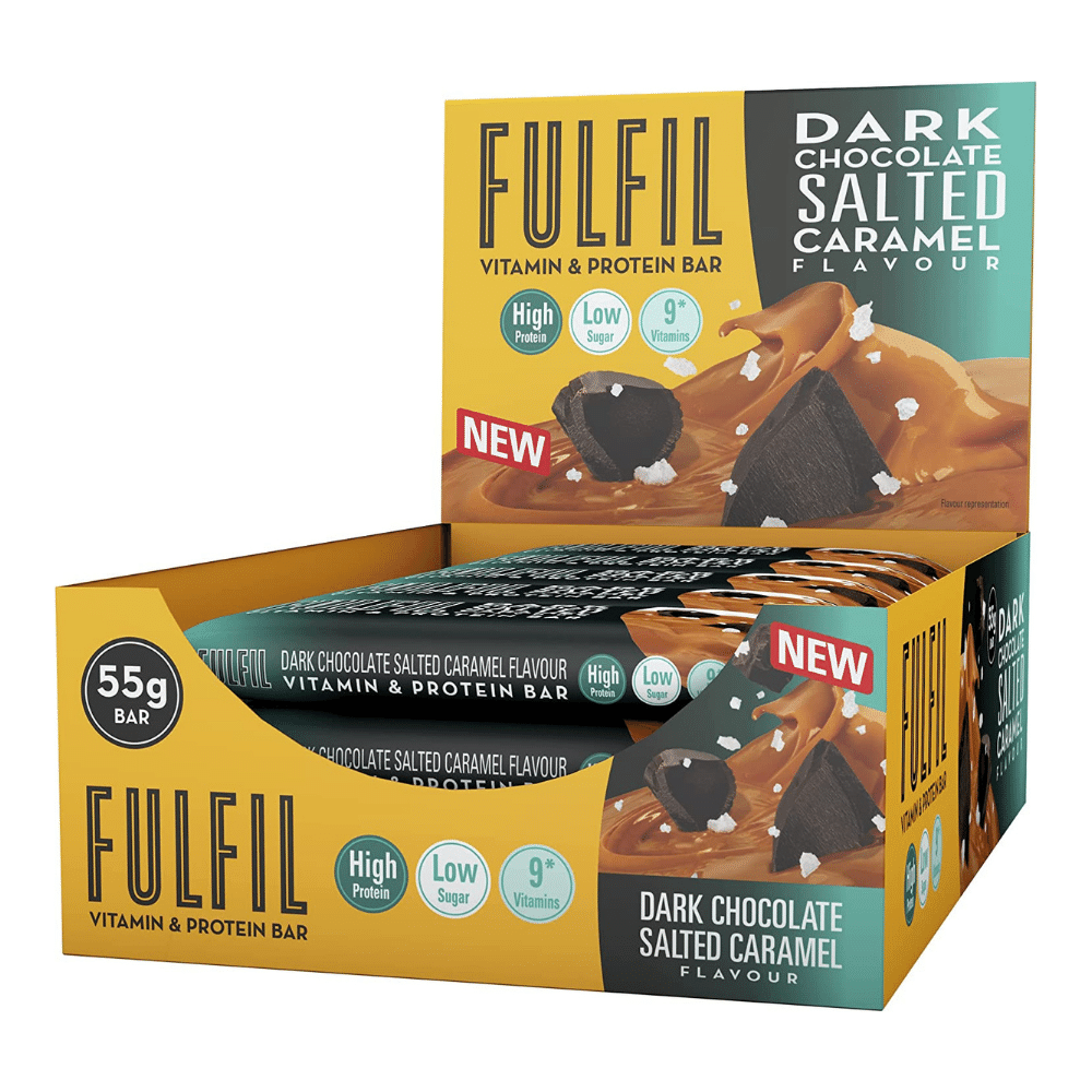 Dark Chocolate Salted Caramel Fulfil Nutrition Protein Bars - 15x55g