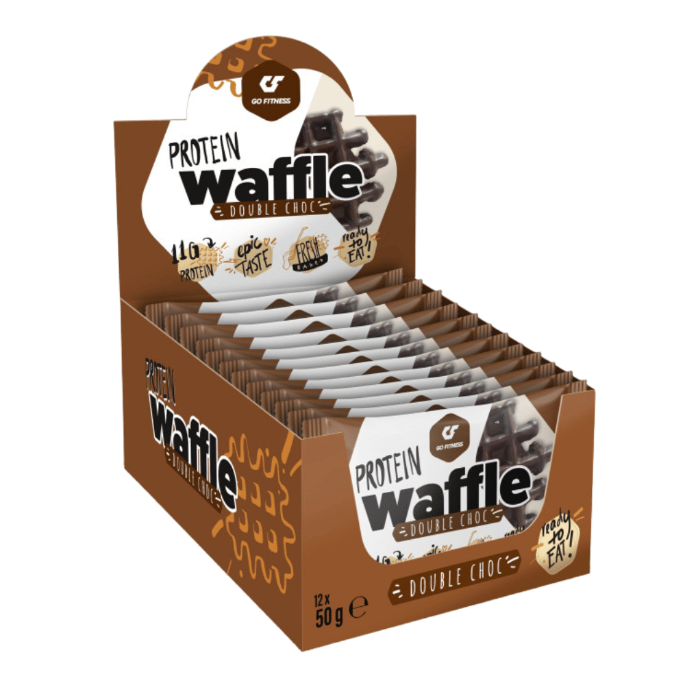 Go Fitness Double Chocolate Protein Waffles - 12x50g Boxes