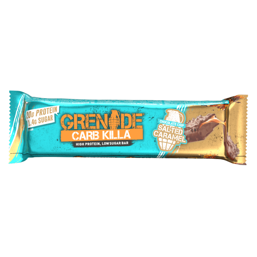 Chocolate Chip Salted Caramel Grenade Bars - Cheap Carb Killa Low Sugar 1x60-Gram Single Bars UK 