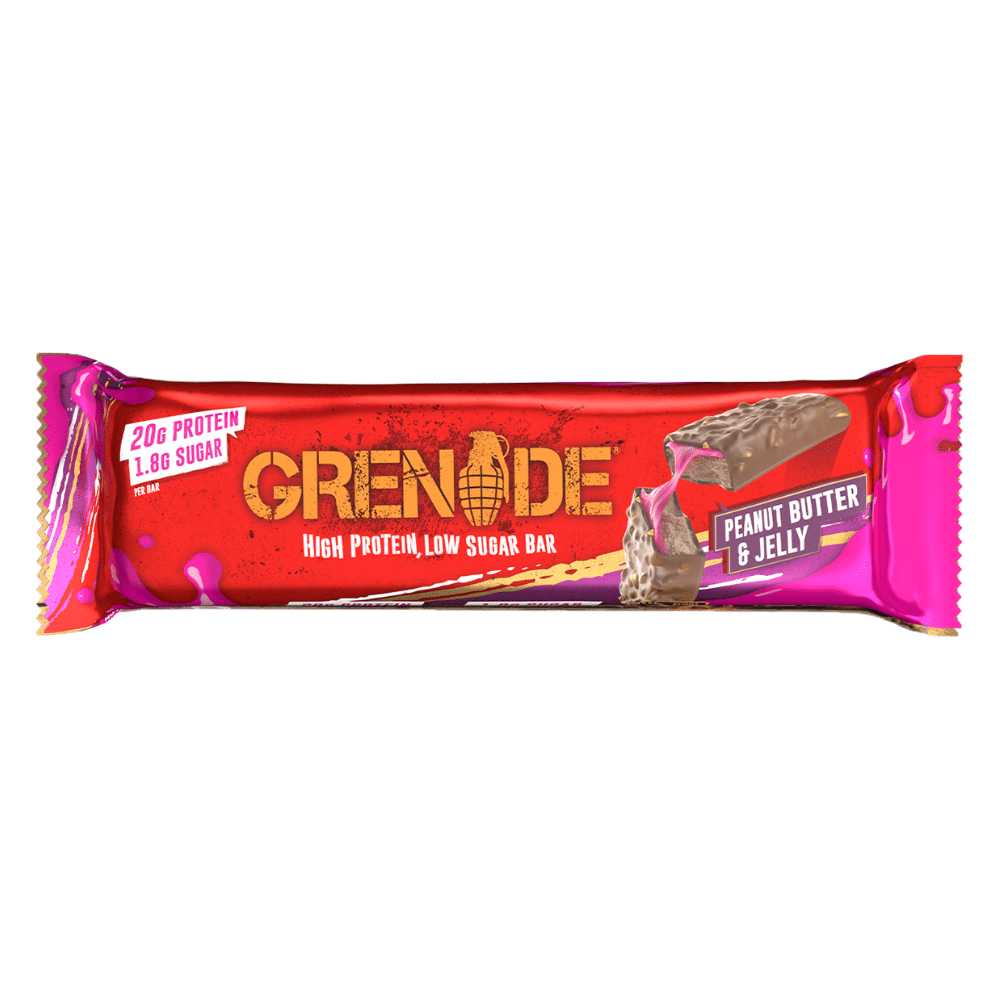Peanut Butter and Jelly Grenade High Protein Low Sugar Bars - Pick and Mix Grenade Bars - 1x60g