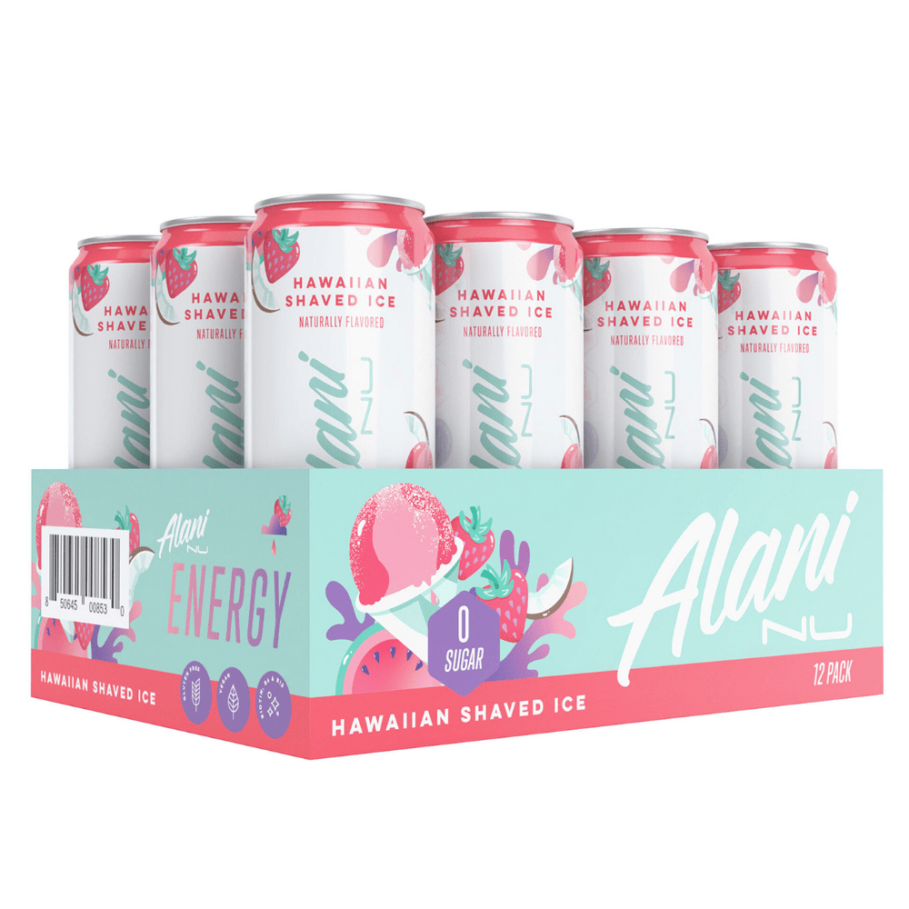 Alani Nu Full Boxes of Hawaiian Shaved Ice (12x355ml cans) - Cheap Alani Nu Supplements UK 