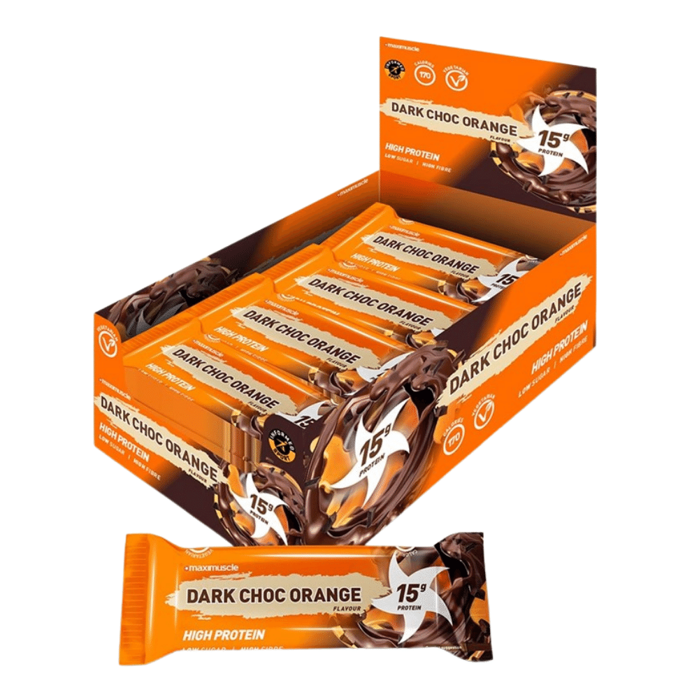 Dark Chocolate Orange Maximuscle Protein Bars - 12x45g Boxes
