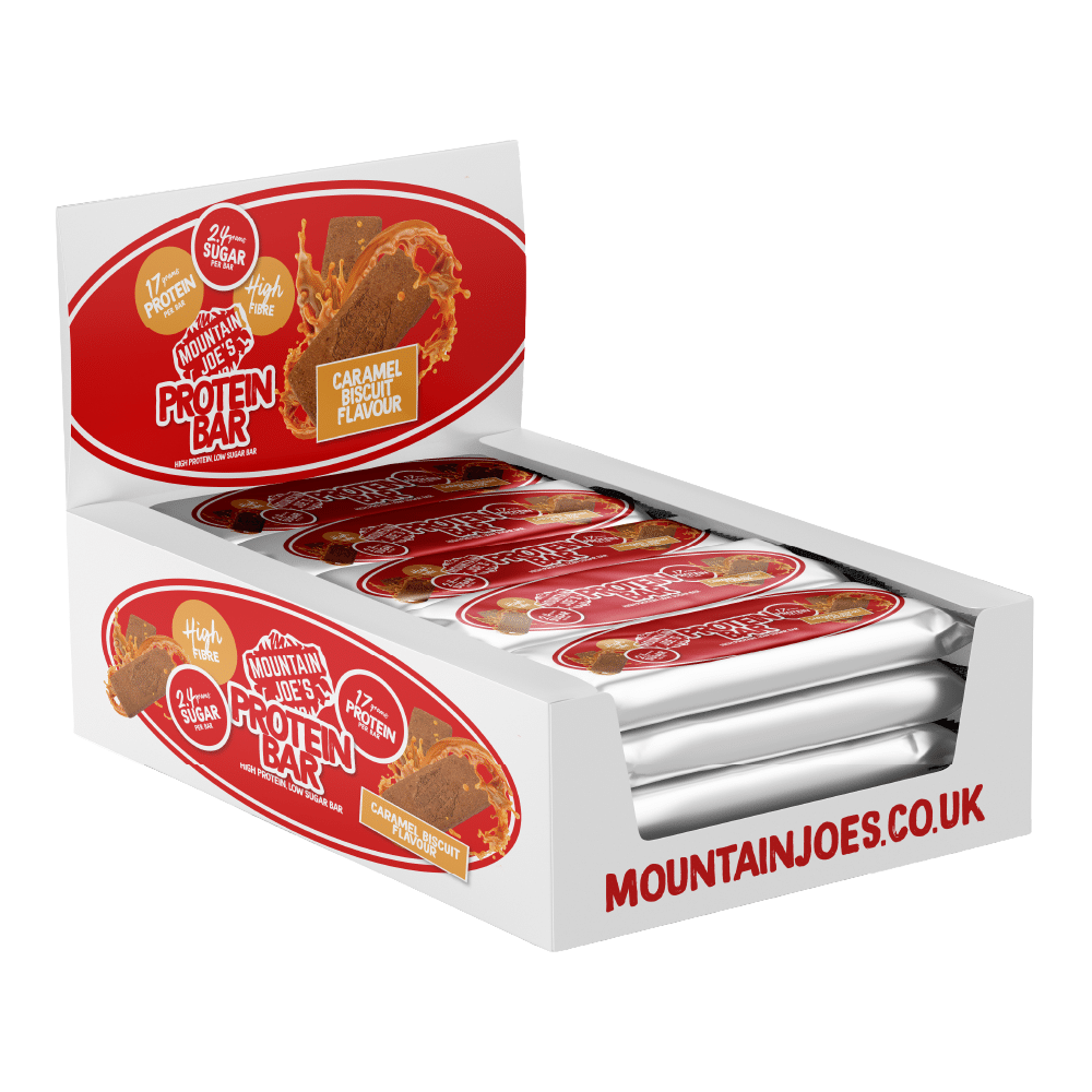 Mountain Joe's Caramel Biscuit (Biscoff) Protein Bars - 12x55-Gram Packs