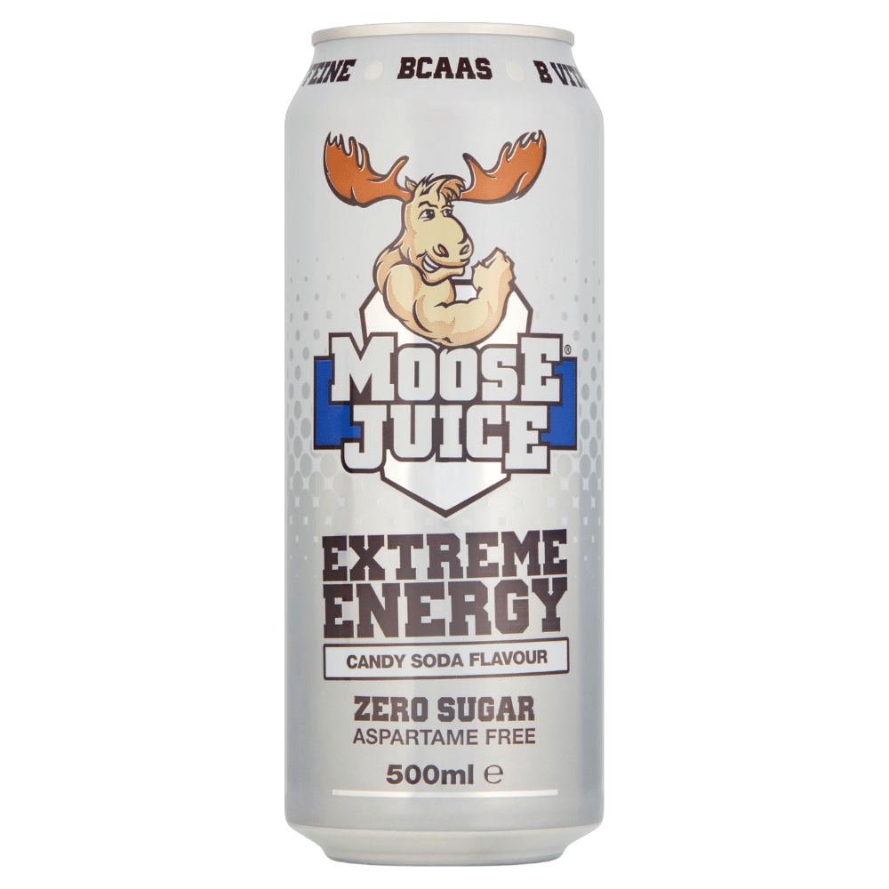 Candy Soda Flavoured Moose Juice BCAA and B-Vitamin Energy Drinks - 1x500ml Cans - by Muscle Moose