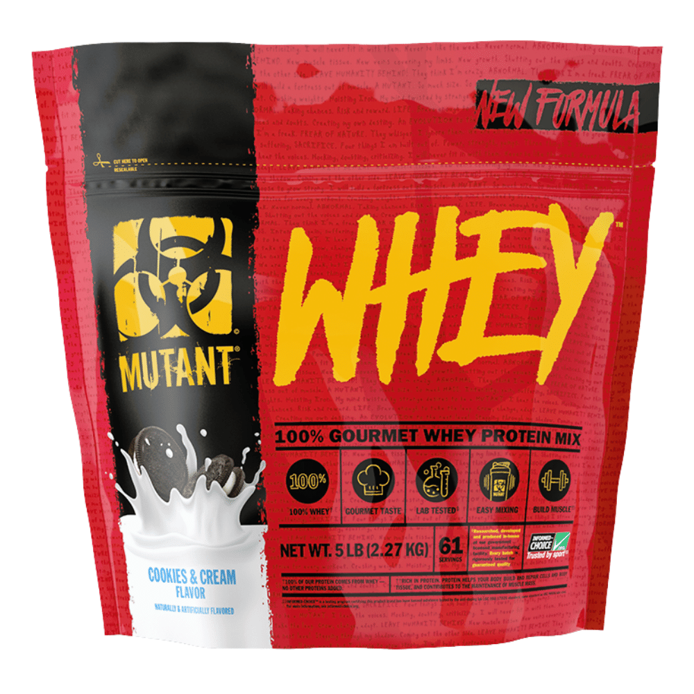Cookies and Cream Flavoured Mutant Whey Protein Powder - 2.27kg Bags