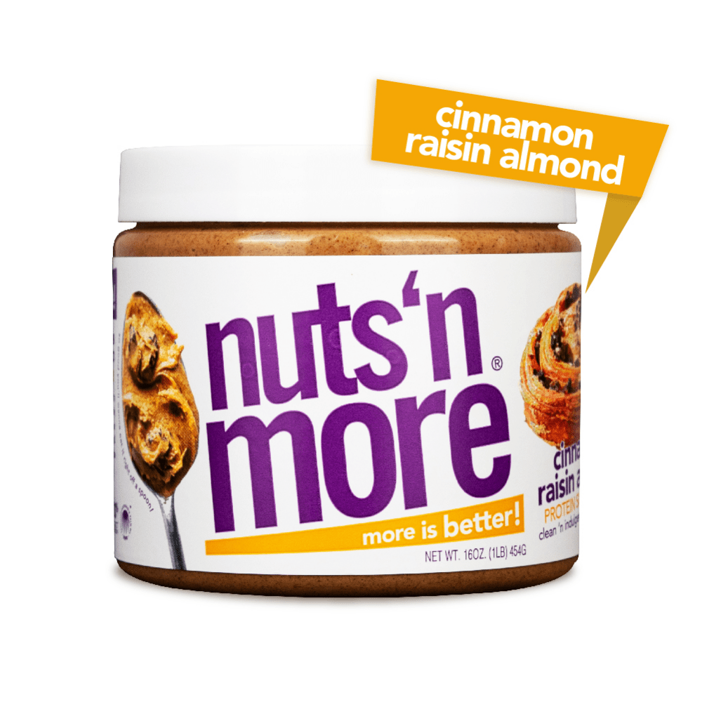 Cinnamon Raisin Nuts 'N More Superfood Almond Protein Nut Butters 454g 