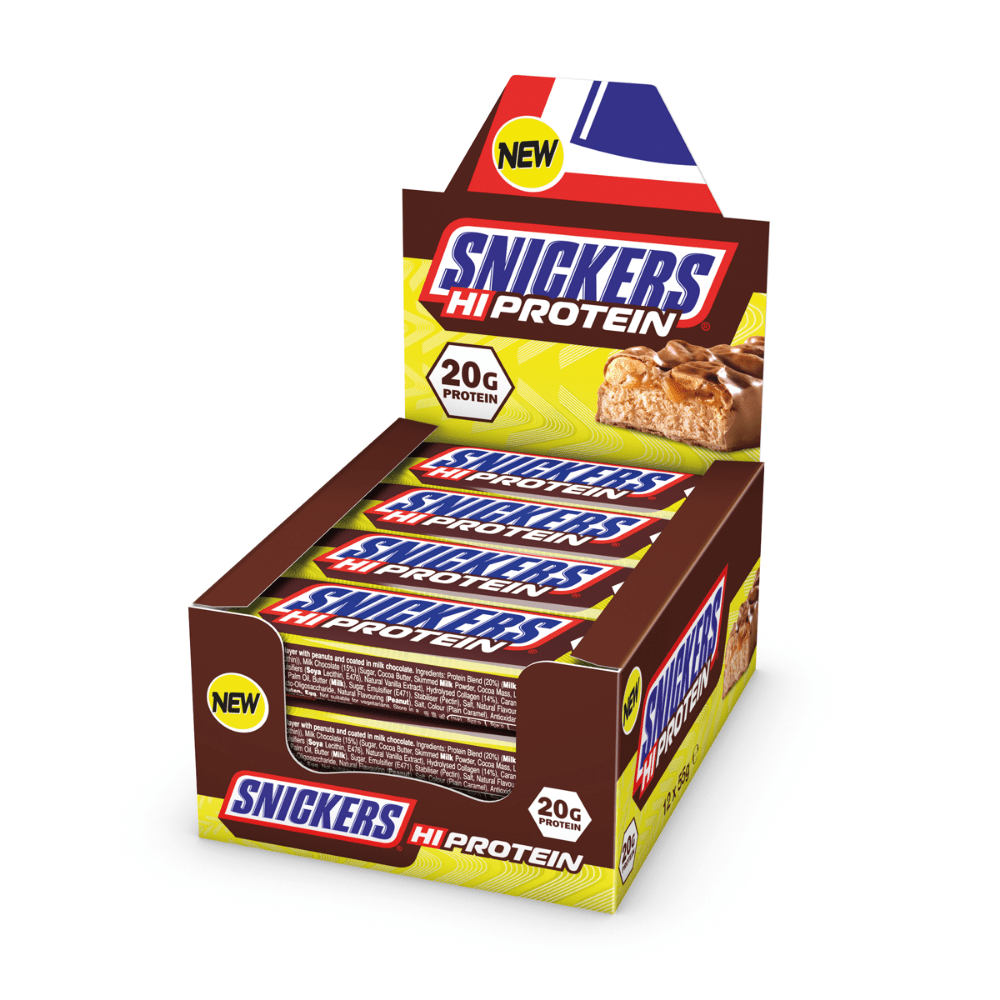 Snickers Official Peanut and Caramel (Original) Hi-Protein Bar Boxes UK (12 Protein Bars)