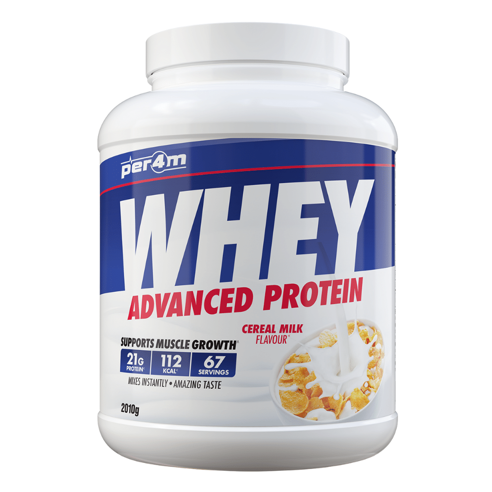 Cereal Milk Flavour - PER4M Advanced Whey Protein Powder 2.01kg Tubs
