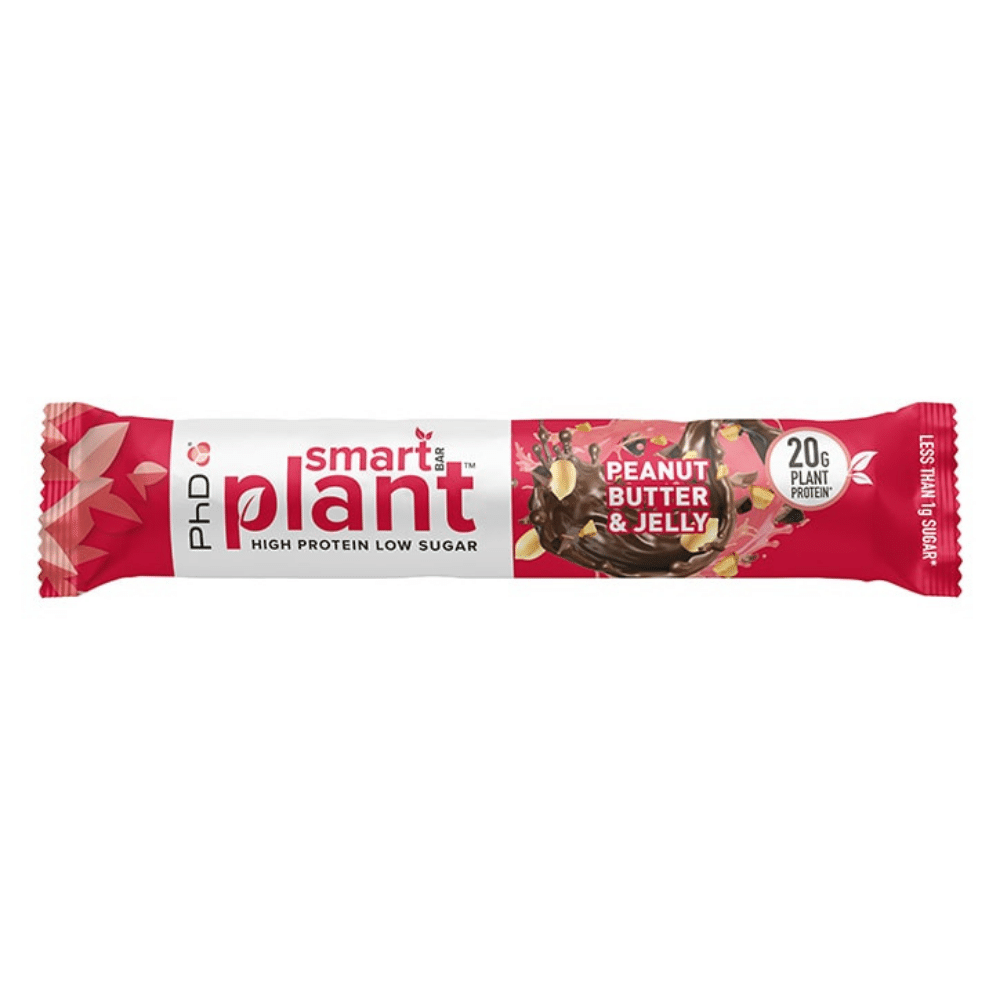 Peanut Butter And Jelly Flavoured Vegan Plant-Based Protein Low Sugar Bars - Single 64g