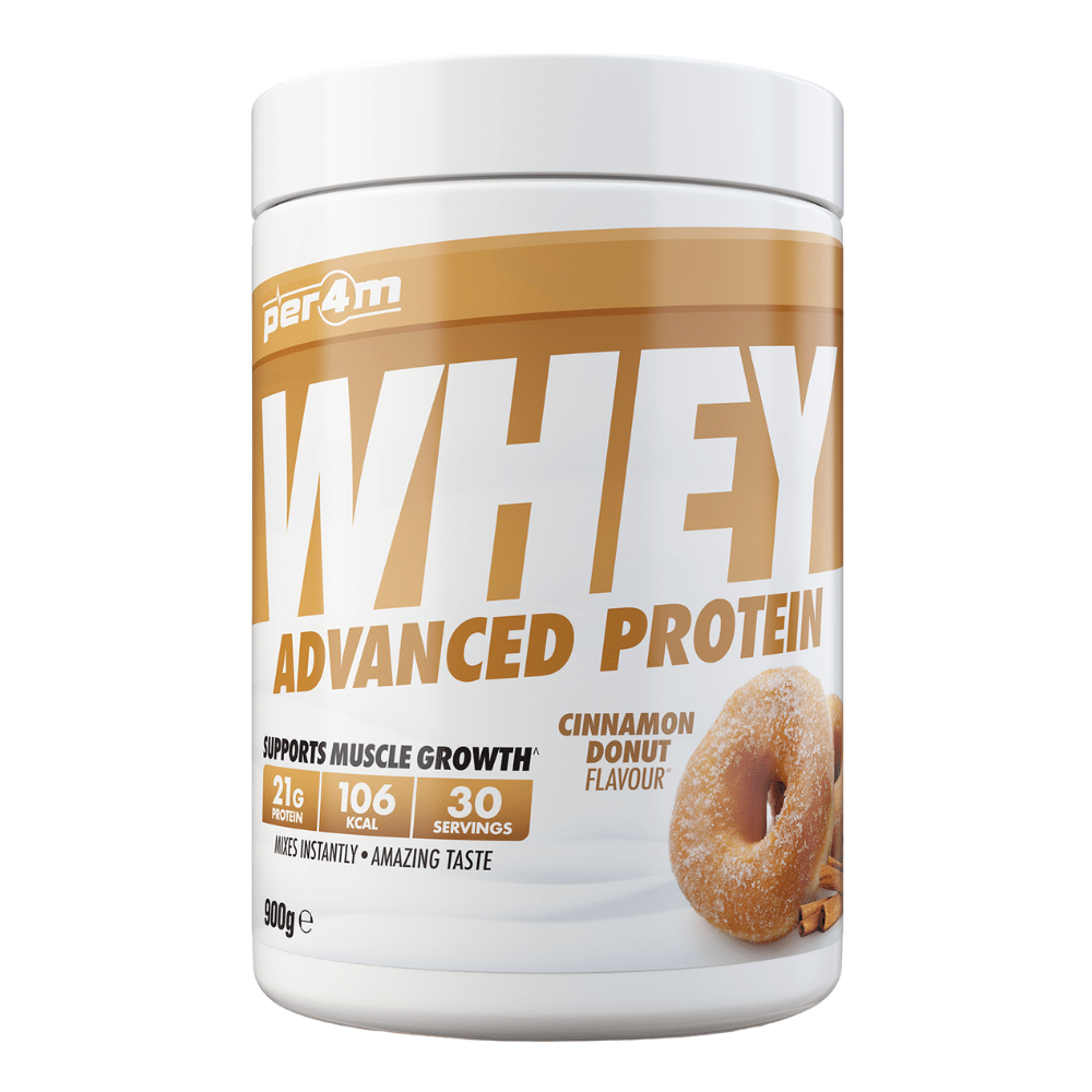 Cinnamon Donut - 30 Serving Tubs of PER4M Nutrition Whey Protein Powder