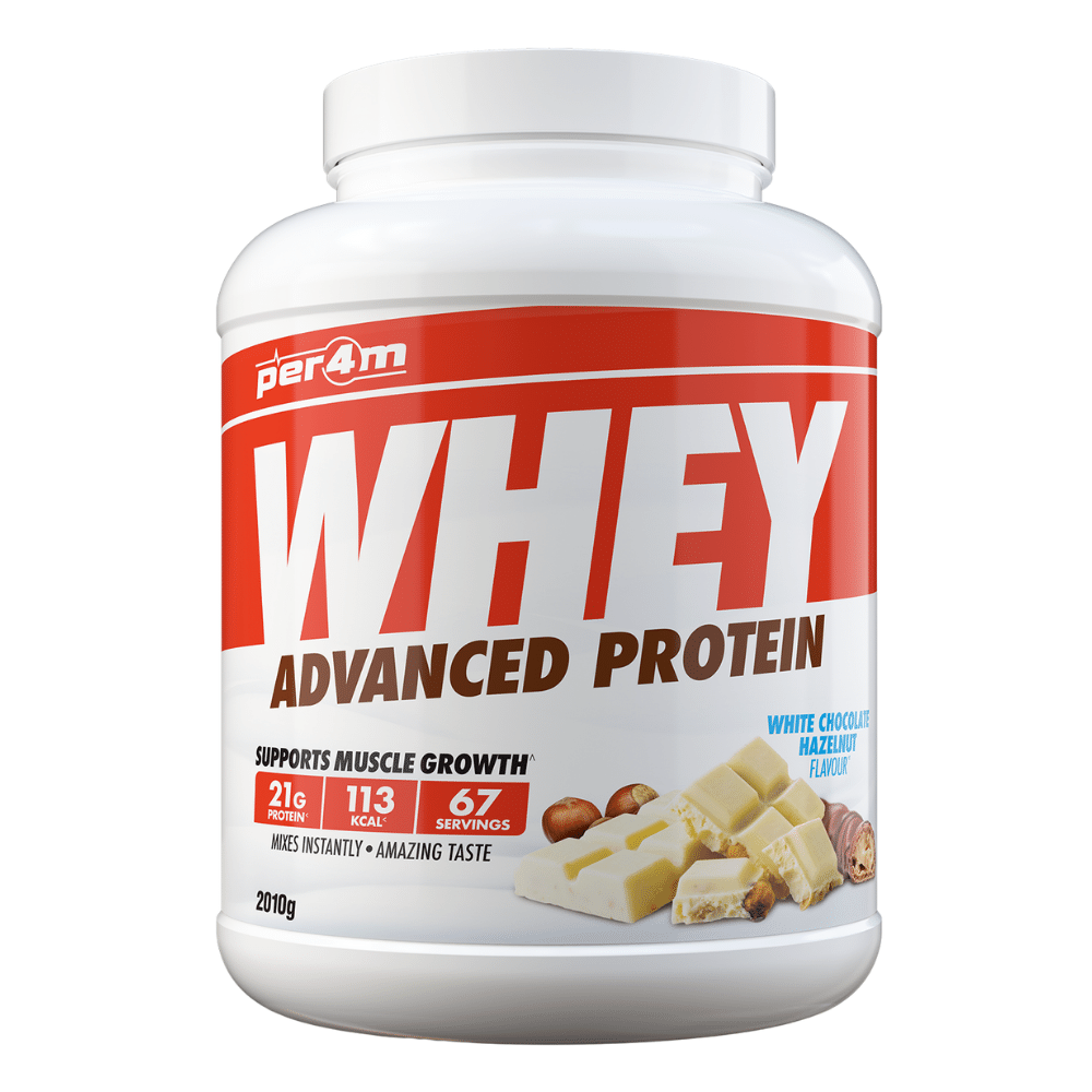 Per4m Sports Supplements - Advanced Whey Protein Shake Powder - 2010g White Chocolate and Hazelnut Flavour
