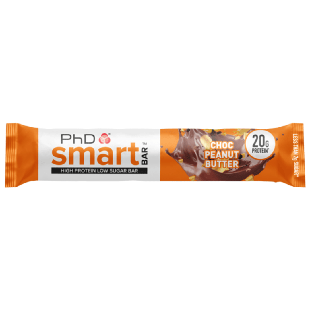 Barre Protéinée PhD Smart Bar – Goût Chocolat Beurre De Cacahuète, Lot De 12, Neuve
