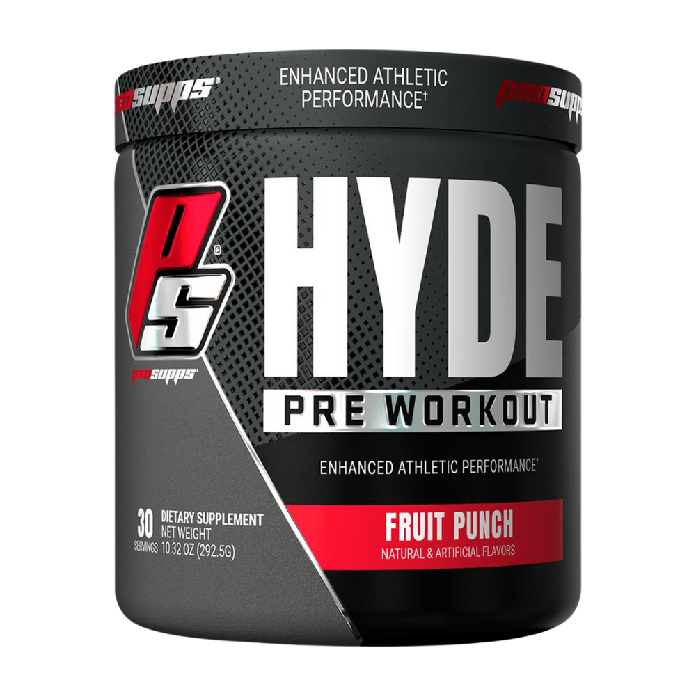 Fruit Punch Naturally Flavoured Hyde Pre-Workout Prosupps Supplements (30 Serv)