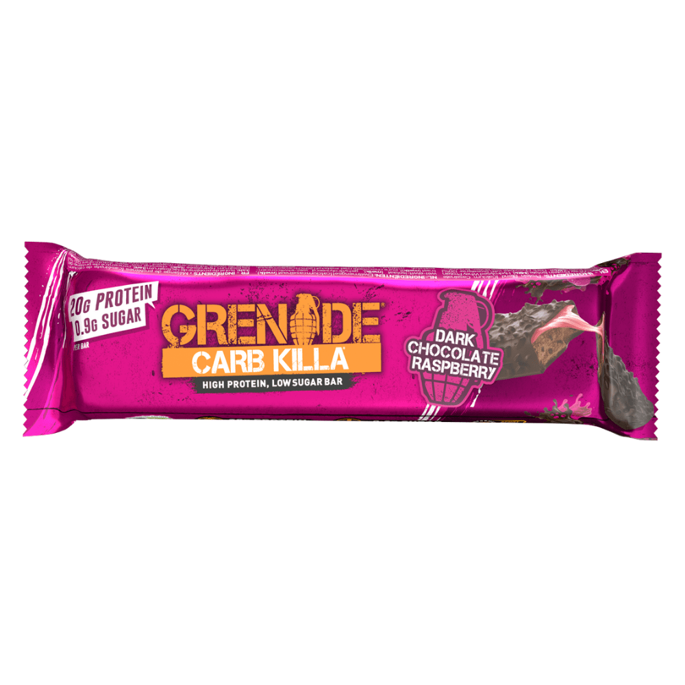 Single 60-Gram Dark Chocolate Raspberry Vegetarian Grenade Carb Killa Protein Bars