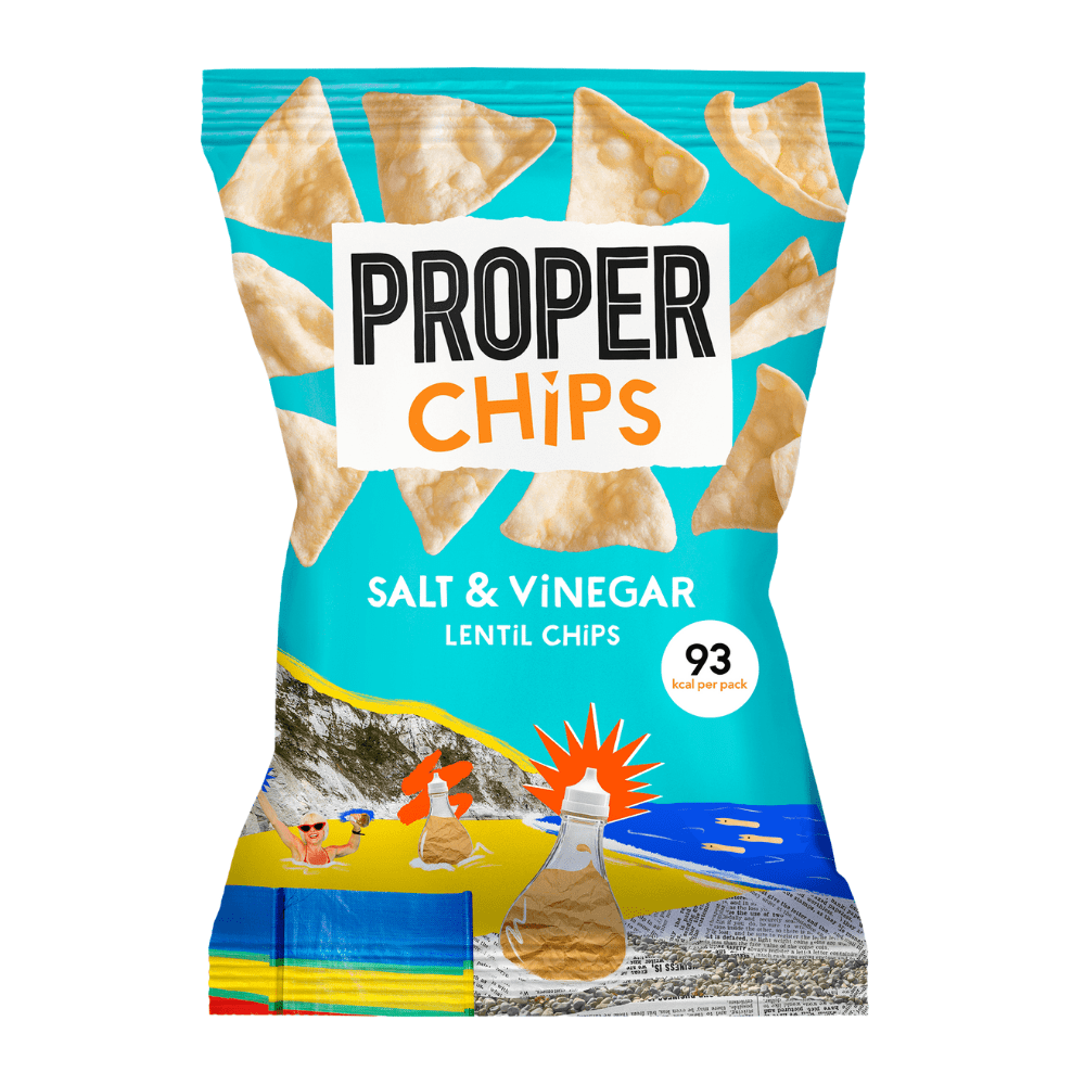 ProperChips Healthy Low-Calorie Salt & Vinegar 20-Gram Packets - Protein Package - Pick & Mix Healthy Crisps