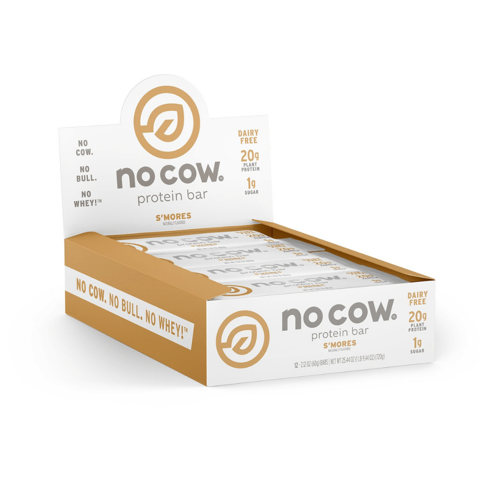 No Cow S'mores Natural Flavour Dariy-Free Protein Bars - Boxes of 12x60g UK