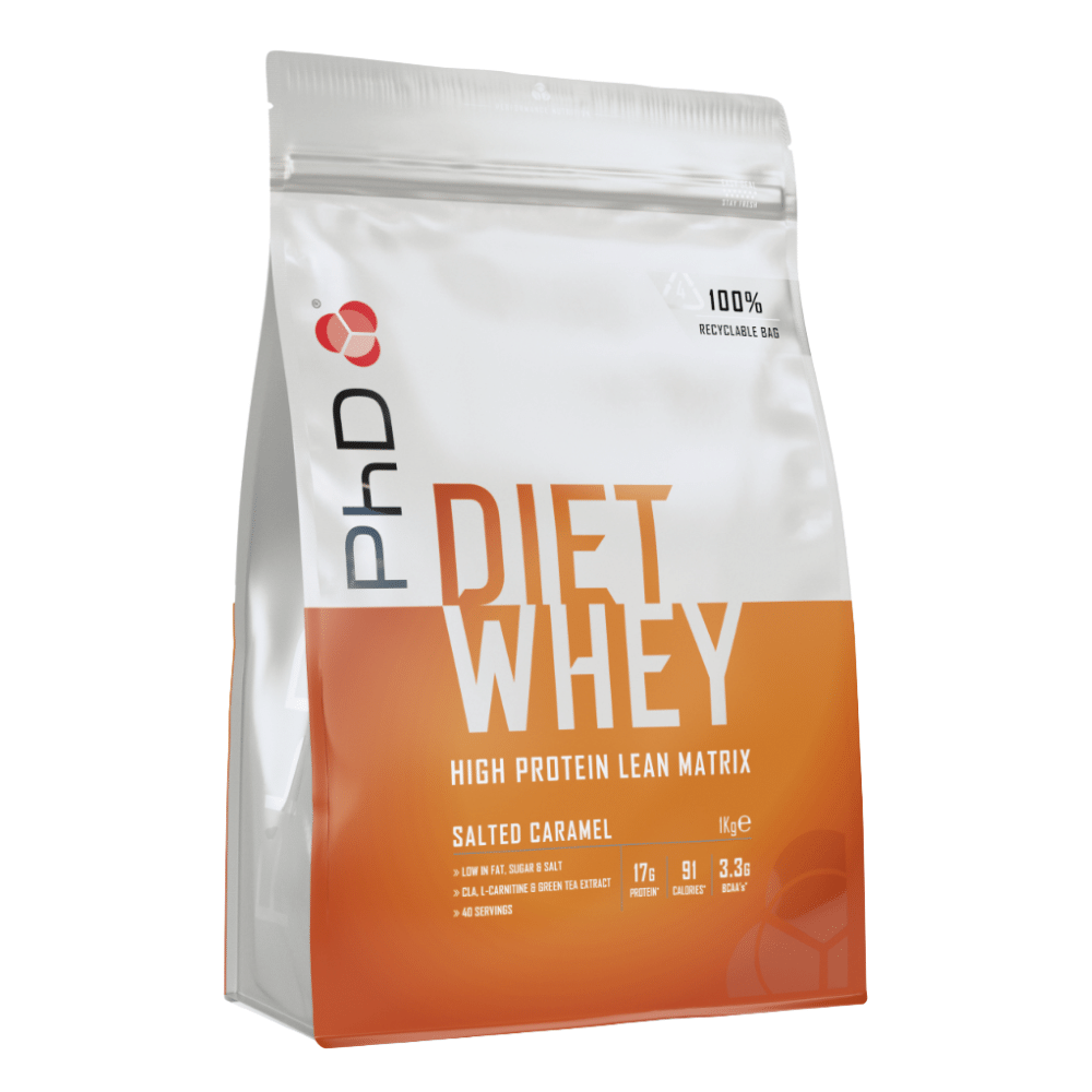 PhD Nutrition Salted Caramel Diet Whey Protein Powder 1kg
