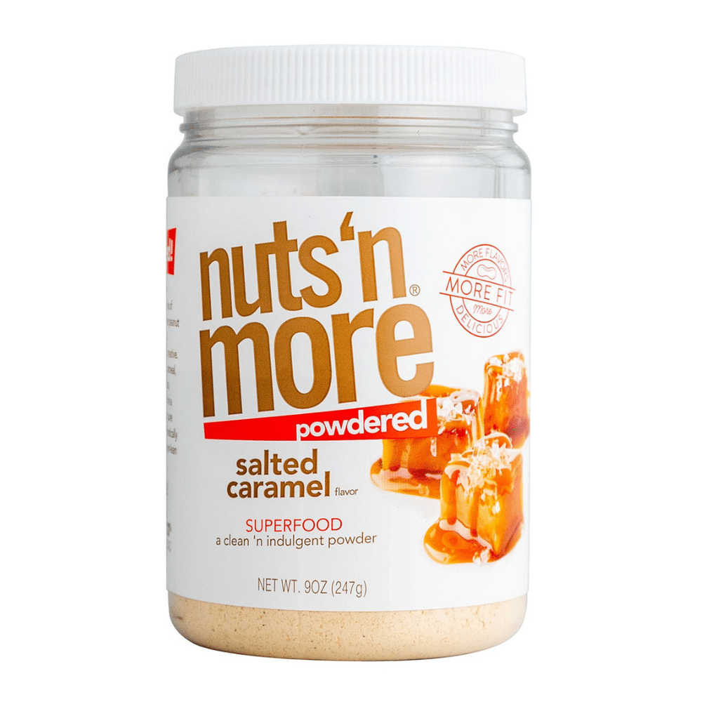 Nuts N More Powdered Peanut Butter Mixture - Salted Caramel Flavoured Mix - 247g Tub