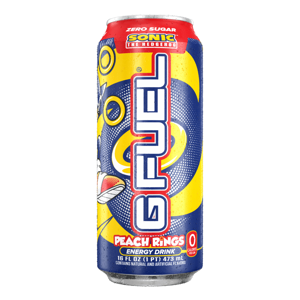 GFUEL Sonic The Hedgehog Peach Rings Energy Drinks - 473ml Cans