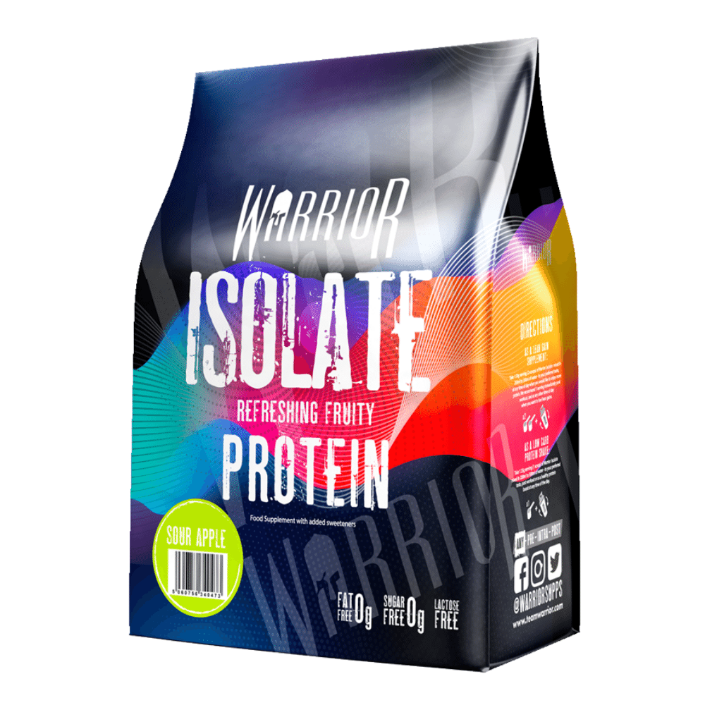 Warrior Clear Whey Isolate Protein - Sour Apple Flavour - 20 Serving Bags