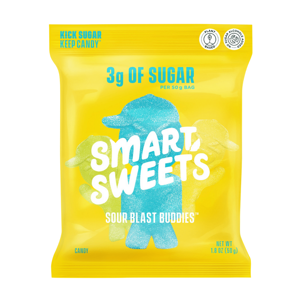 Smart Sweets Sour Blast Buddies Low Sugar Candy Sweets - 1x50g Bags UK