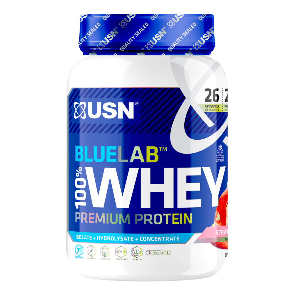 USN Blue Lab Protein Powder Tubs - Strawberry Flavour - Protein Package UK