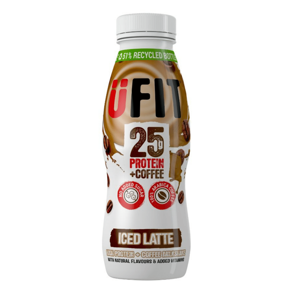 Protein Coffee Shakes - UFIT Iced Latte Flavour - Single 330ml Bottles UK